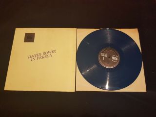David Bowie In Person Santa Monica Blue Vinyl Tmoq Rare Live