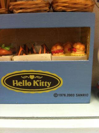 Sanrio Hello Kitty Shadow Box Bakery Blue Angel Clock Rare Collectors Trinket 7