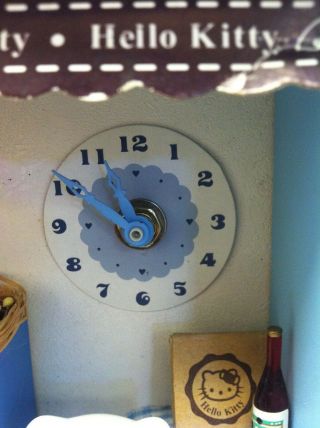Sanrio Hello Kitty Shadow Box Bakery Blue Angel Clock Rare Collectors Trinket 8