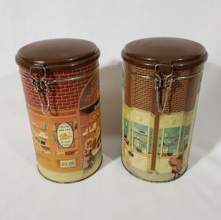 Set Of Two Bristol Ware Tins with Sealing Lids Confectionery and Bakery canister 2