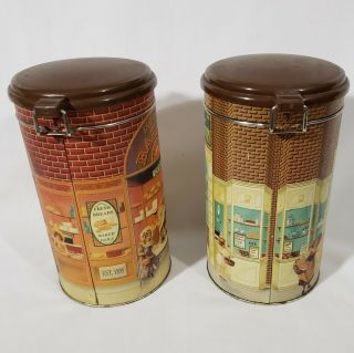 Set Of Two Bristol Ware Tins with Sealing Lids Confectionery and Bakery canister 4