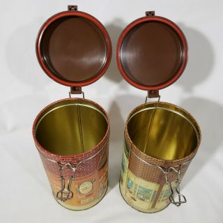 Set Of Two Bristol Ware Tins with Sealing Lids Confectionery and Bakery canister 5