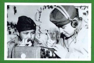 Alfred Peaches Wwii Navajo Code Talker Signed 4x6 Photo E18569