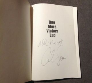 One More Victory Lap by Carl Lewis,  Olympics,  SIGNED 1st edition softcover Auto 2