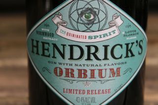 Hendrick ' s Orbium Limited Release 750 ML Empty Indigo Blue Bottle 2