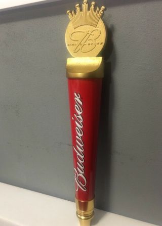 Budweiser Red Signature Classic Retro 14” Tall Beer Tap Handle