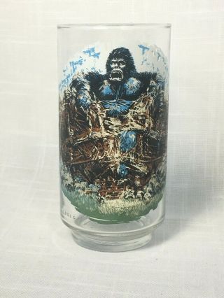 King Kong Burger King Promotional Drinking Glass Vintage 1976 Coke Coca Cola