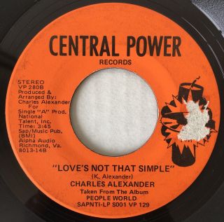 CENTRAL POWER Charles Alexander The World Is A Game /.  Not Simple SOUL 45 VG 3