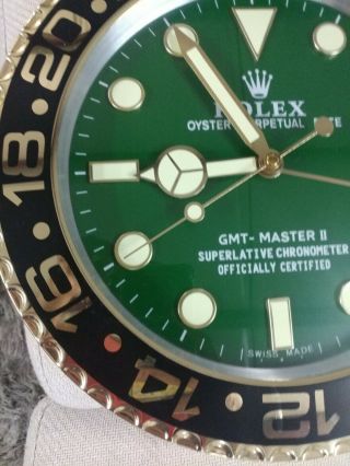 Rolex Dealer Oyster Perpetual Date GMT Master ll Clock.  Wall clock 3