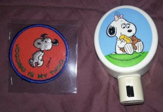 Vtg Snoopy Peanuts Charles Schulz M Patch,  Night Light Of His Sister Belle