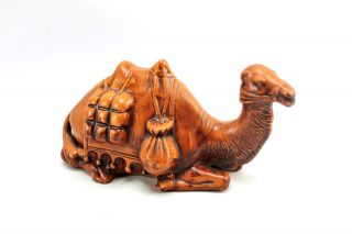 Vintage Ceramic Resting Sitting Camel Figurine Nativity Sculpture Pottery H M Hm