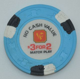 Imperial Palace $3 For 2 Match Play Casino Chip Las Vegas Nv H&c Paul - Son 1980