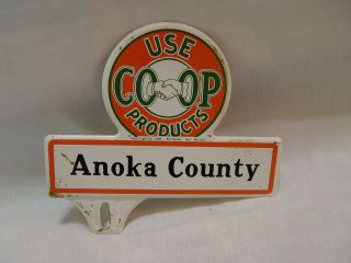 Use Co - Op Products Gas Oil Anoka County Mn Advertising License Plate Topper
