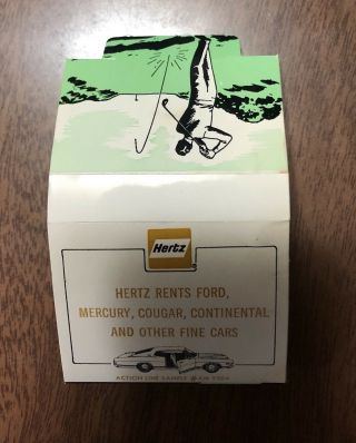 Vintage Salesman Sample Advertising Golf Tee Set Matchbook Hertz A Car