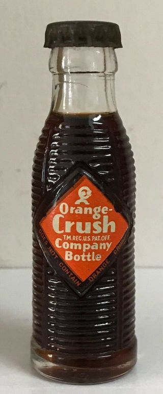 Orange Crush Soda Mini Bottle - Full
