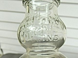 Vintage J.  H.  Brokhoff Inc.  Cream Top Quart Milk Bottle,  Pottsville,  Pa.  Embossed