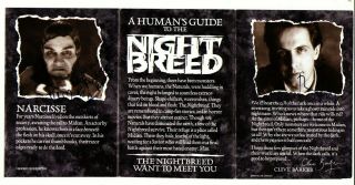 Clive Barker Multi Signed NIGHTBREED Human ' s Guide 4 Signatures 4
