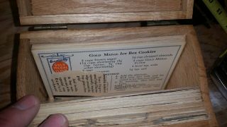 Antique Gold Medal Flour Recipe Cards and Wooden Card Box 5
