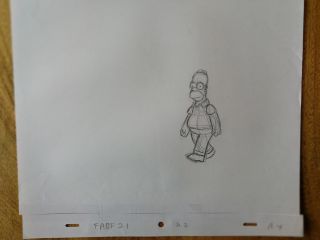Simpsons Tv Show Animation Art Cel Drawing Homer 185