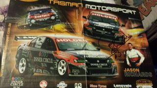 Signed Jason Richards Poster V8 Supercars/australia.