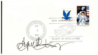 Space Autographs: Signed Cover Gene Kranz Apollo Flight Director