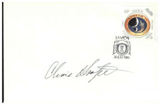 Space Autographs: Signed Cover Christopher Kraft Apollo 14 Moon Mission Samoa