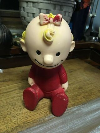 1950’s United Feature Syndicate Peanuts Rubber Squeeze Baby Sally Toy
