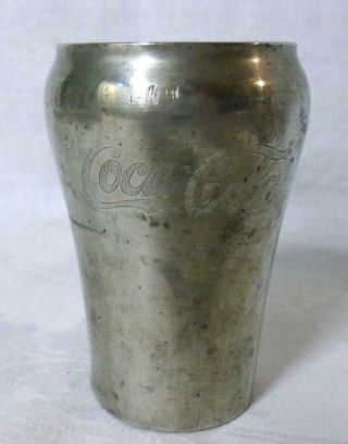 K.  S.  Co.  Pewter Coke Coca Cola Glass