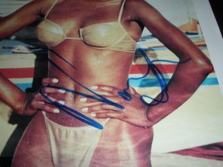 Naomi Campbell in gold bikini signed/autographed 8x10 photo 2