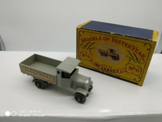 Matchbox Lesney Models Of Yesteryear Y6a - Aec " Y " Type Lorry -
