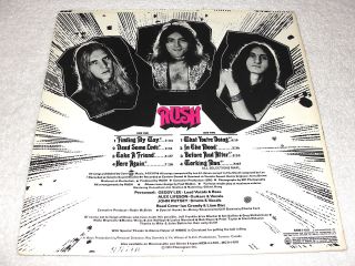 Rush - Self - Titled S/T,  1974 Rock LP,  EX,  Orig Mercury - Palm Tree,  MASTERDISK 2