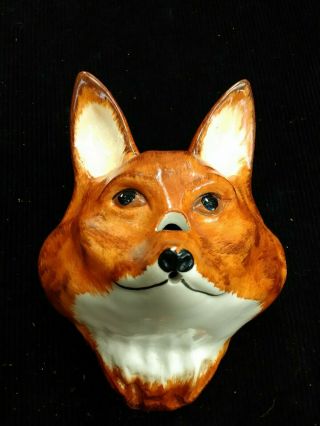 Babbacombe Pottery String Holder Fox Decorated By Philip Laureston England