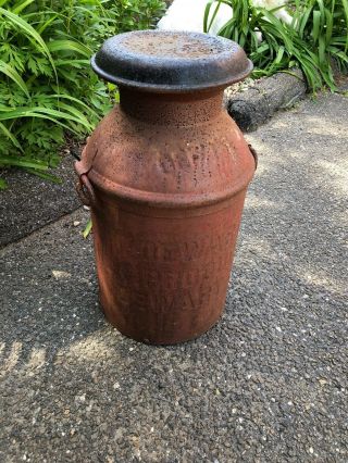 Antique Metal Milk Jug Jar Container Dewart Pa