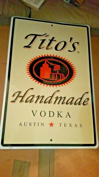 Titos Handmade Vodka Tin Sign.