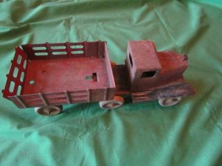 Vintage Girard Metal Truck & Trailer - Wooden Wheels - 10 Inches Long 3