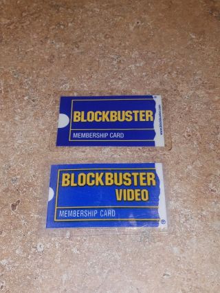 (2) Vintage & Authentic Blockbuster Video Membership Rental Card (very Rare) Fl