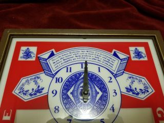 Vintage Budweiser Beer 3d Clydesdales Lighted Clock 8