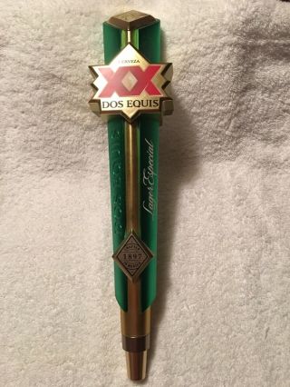 Dos Equis Lager Especial Xx Cerveza Beer Tap Handle 12.  5” Tall