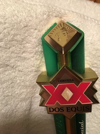 Dos Equis Lager Especial XX Cerveza Beer Tap Handle 12.  5” Tall 3
