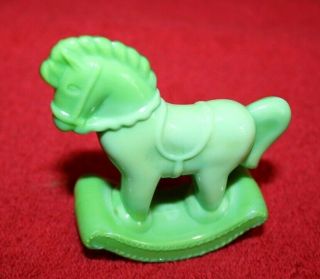 Fenton Glass Green Chameleon Rocking Horse Figurine - Limited Edition 200 Made