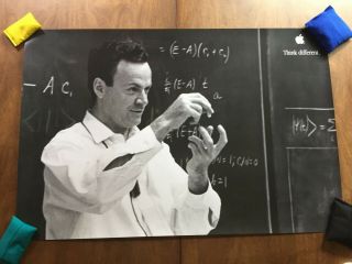 Apple 24 X 36 " Poster Richard Feynman Think Different The Crazy Ones 1998