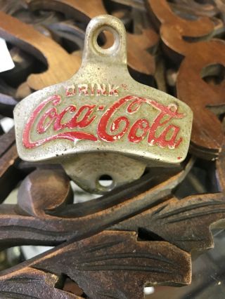 Vintage Drink Coca - Cola Starr " X " Old Cast Iron Wall Mounted Bottle Opener