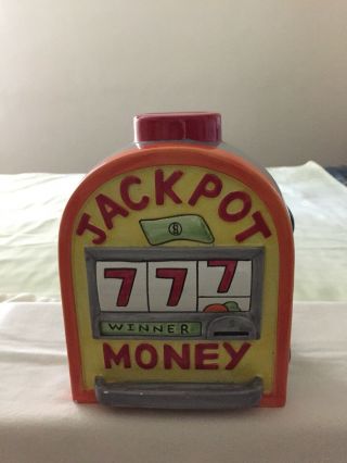 Goods Gallery Inc Jackpot Money Slot Machine Ceramic Coin Bank