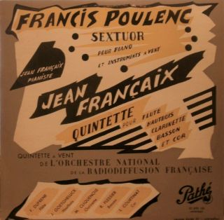 Ultra Rare French Lp Jean Francaix / Poulenc / Francaix On Pathe Dtx 135