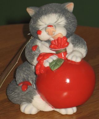Linda Jane Smith Comic And Curious Cats Sauce Figurine Ornament 8cm A27685