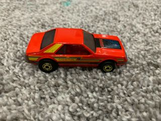 Hot Wheels Red Cobra Turbo Ford Mustang Rare Car Promo Gold Hubcaps 1979 2