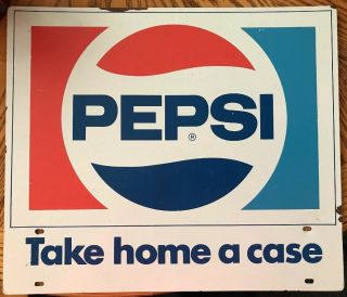Pepsi Soda Pop Advertising Take Home A Case,  Store Display Sign