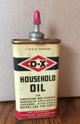 Vintage Handy Oiler Gun Oil Can Tin Lead Top Dx D - X Tulsa Ok Household Oil