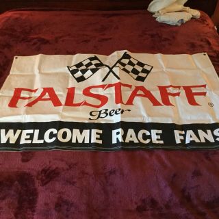 Vintage Riverside Raceway Falstaff “welcome Race Fans” Banner