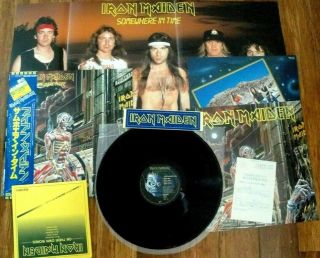 Iron Maiden - Somewhere In Time - Top Japan Lp Obi/7 " /book/poster/stkr - S33 - 1003
